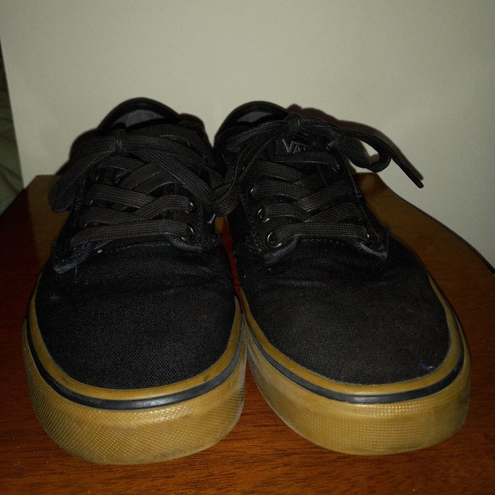 Black with ran rubber Vans